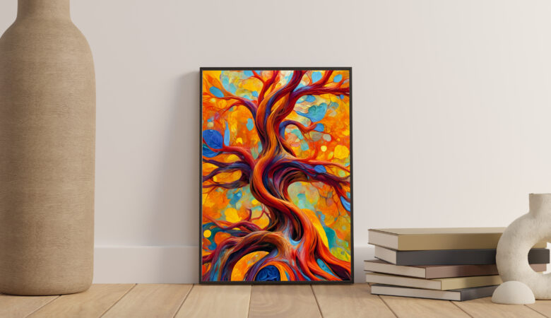 Top 10 Reasons to Choose Premium Wall Art in Pakistan: Bold Brilliance with Opulent Solaris Roots (18X24)